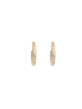 Oorbellen hoops klein gedraaid goud - Rose&Camellia