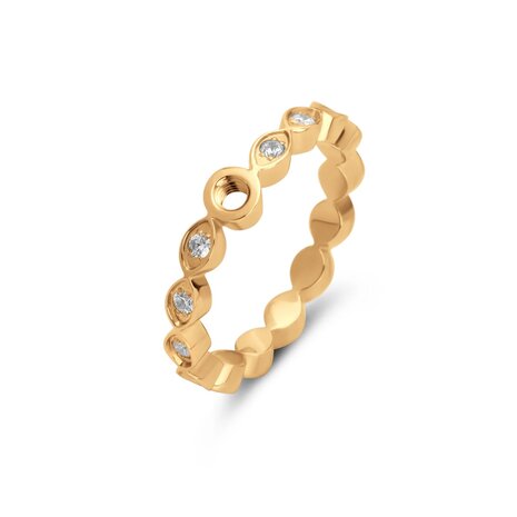 Twisted ring Tate goud TR55 - Melano
