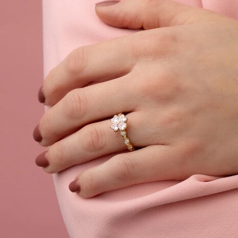 Twisted ring Tate goud TR55 - Melano