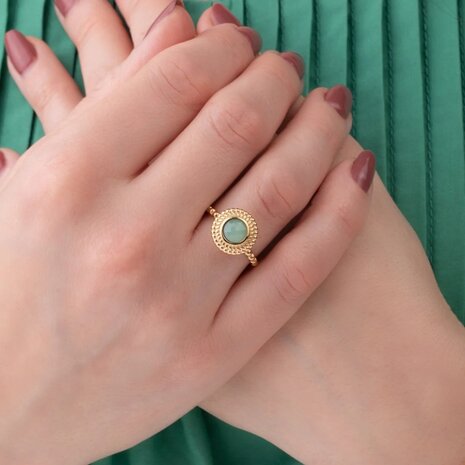 Steentje Glorious Jelly Mint goud TMI2 twisted - Melano