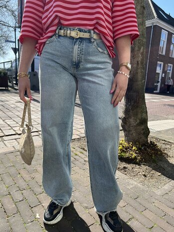 Barrel jeans blauw
