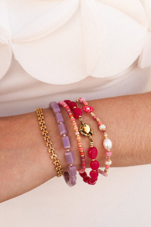 Armband K.SA.378.1 all day pink goud - Label Kiki