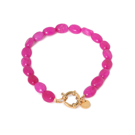 Armband K.SA.381.1 red velvet goud - Label Kiki