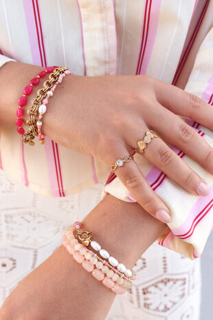 Armband K.SA.377.1 summer flower goud - Label Kiki
