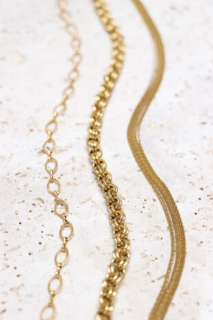 Ketting K.SK.276.1 sea of gold goud - Label Kiki