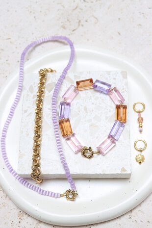 Ketting K.SK.271.1 mini purple goud - Label Kiki