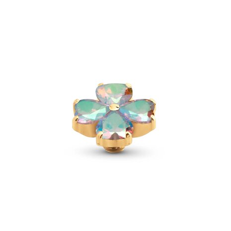 Steentje Heart Clover AB goud TMG1 twisted - Melano