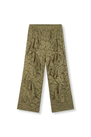 Broek van kant Aya groen - Refined Department
