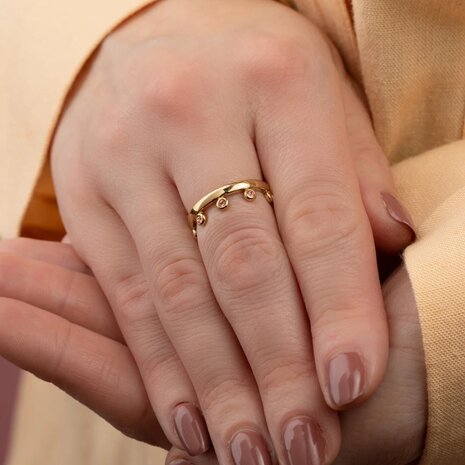 Friends Unite ring Zita Rose Peach goud FR77 - Melano