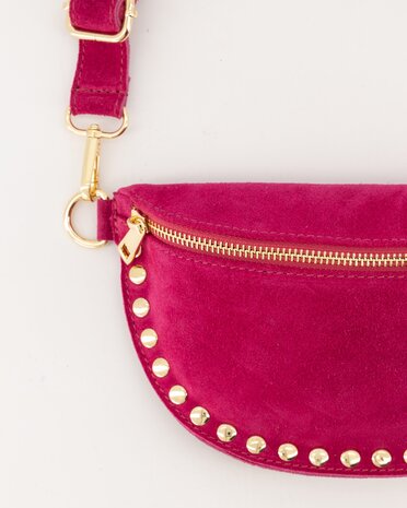 Tas Debby suede fuchsia - Teatro
