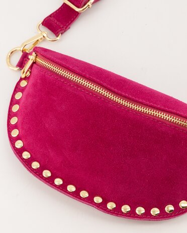 Tas Debby suede fuchsia - Teatro