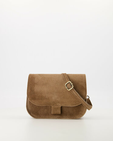 Tas Flora suede taupe - Teatro