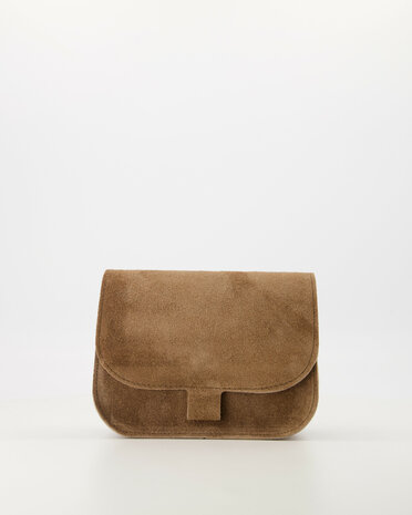Tas Flora suede taupe - Teatro