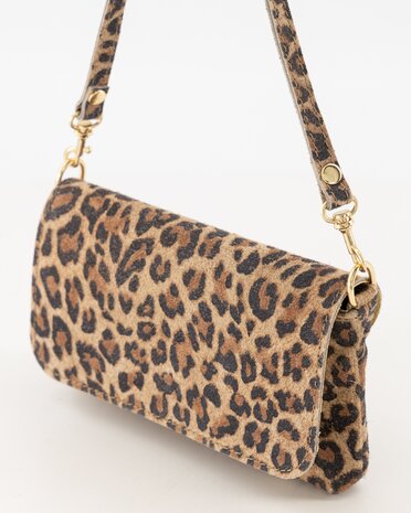 Tas Lara suede leopard - Teatro