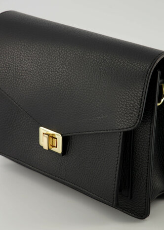 Tas Stacey leer zwart - Teatro
