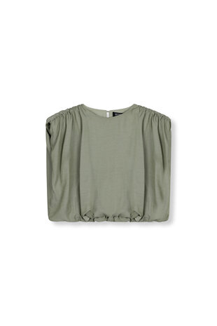 Blouse / top cropped Liv groen - RefinedDepartment