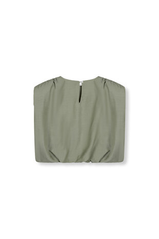 Blouse / top cropped Liv groen - RefinedDepartment
