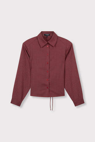 Blouse geruit Presley rood - RefinedDepartment