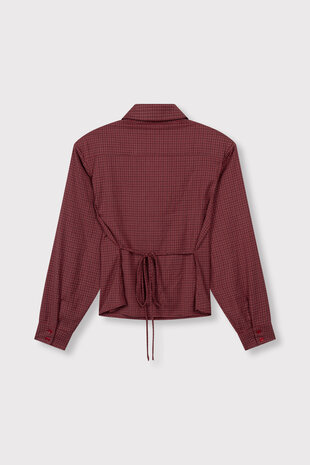 Blouse geruit Presley rood - RefinedDepartment