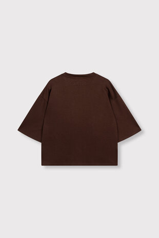 T-shirt Dolla v-hals bruin - RefinedDepartment