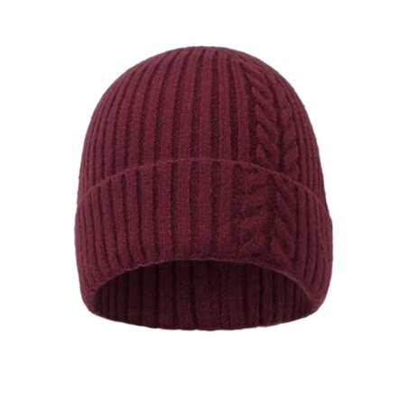 Gebreide muts bordeaux rood