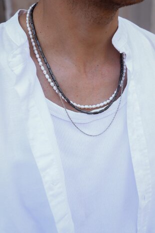 Mannen ketting Vince zilver - GeorgeTheLabel