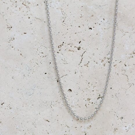Mannen ketting double ball zilver - GeorgeTheLabel