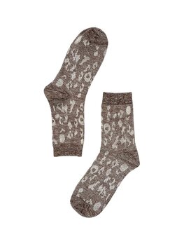 Sokken glitter leopard brown - PinnedByK Sokken glitter leopard brown - PinnedByK