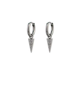 Oorbellen E0816-1 lange driehoek steentjes zilver - Day&Eve