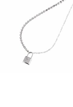 Ketting N1388-1 strass lock zilver - Day&Eve