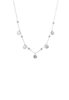 Ketting N3201-1 balls + petals zilver - Day&Eve