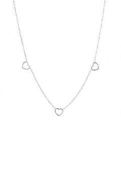 Ketting N3203-1 3 hearts zilver - Day&Eve