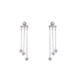 Oorbellen E3323-1 3 stars slinger zilver - Day&Eve Oorbellen E3323-1 3 stars slinger zilver - Day&Eve