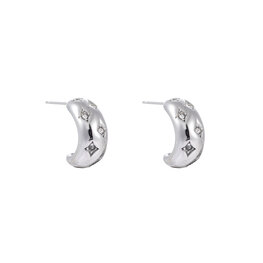 Oorbellen E3259-1 creole crystal zilver - Day&Eve
