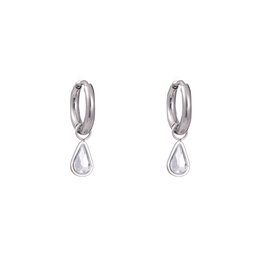 Oorbellen E3249-1 sparkle drop zilver - Day&Eve Oorbellen E3249-1 sparkle drop zilver - Day&Eve