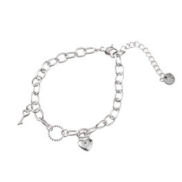 Armband B3230-1 key to my heart zilver - Day&Eve Armband B3230-1 key to my heart zilver - Day&Eve