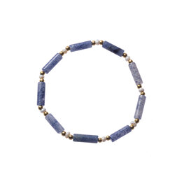Armband B3256-2 long beads blauw - Day&Eve Armband B3256-2 long beads blauw - Day&Eve