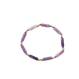 Armband B3256-3 long beads paars - Day&Eve Armband B3256-3 long beads paars - Day&Eve