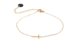 Armband B8807-2 cross goud - Day&Eve Armband B8807-2 cross goud - Day&Eve
