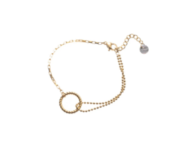 Armband B2786-2 twisted circle goud - Day&Eve Armband B2786-2 twisted circle goud - Day&Eve