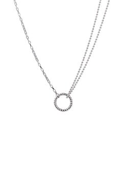 Ketting N2786-1 twisted circle zilver - Day&Eve Ketting N2786-1 twisted circle zilver - Day&Eve