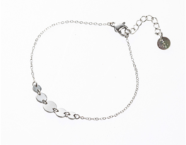Armband TB2844-1 tiny bracelet 5 petals zilver - Day&Eve Armband TB2844-1 tiny bracelet 5 petals zilver - Day&Eve