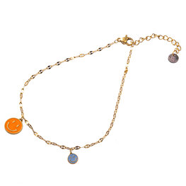 Enkelbandje A3240-2 smileys goud - Day&Eve Enkelbandje A3240-2 smileys goud - Day&Eve