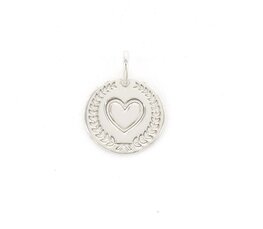 Bedel krans hartje (zilver/goud) - Imotionals