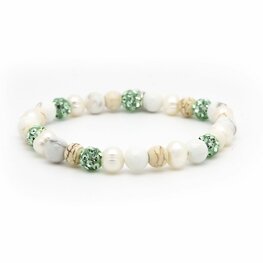 Armband Spiral Bright leaf green crystal XS - Karma Armband Spiral Bright leaf green crystal XS - Karma