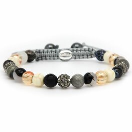 Armband Spiral Maya grey crystal XS - Karma Armband Spiral Maya grey crystal XS - Karma