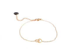 Armband B8813-2 double circkel small goud - Day&Eve Armband B8813-2 double circkel small goud - Day&Eve