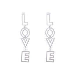 Oorbellen E3244-1 LOVE zilver - Day&Eve Oorbellen E3244-1 LOVE zilver - Day&Eve