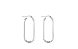Oorbellen E1843-1 hoop oval zilver - Day&Eve Oorbellen E1843-1 hoop oval zilver - Day&Eve