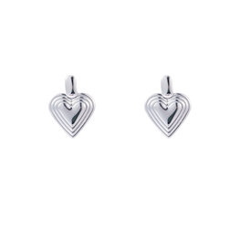Oorbellen E3312-1 enamel heart drop zilver - Day&Eve Oorbellen E3312-1 enamel heart drop zilver - Day&Eve